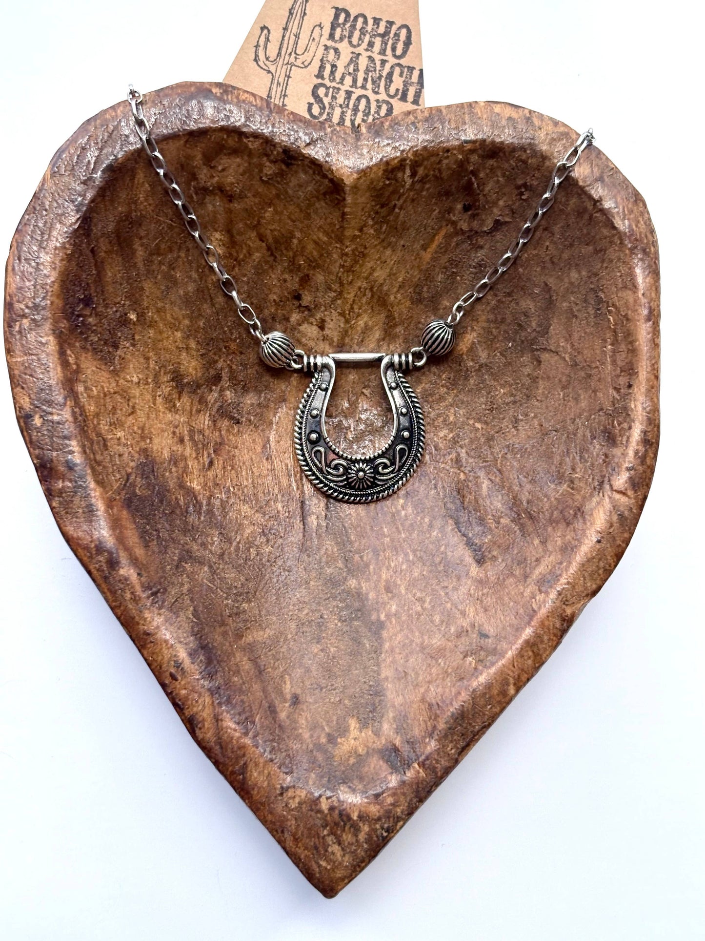 Western Horseshoe Pendant Necklace