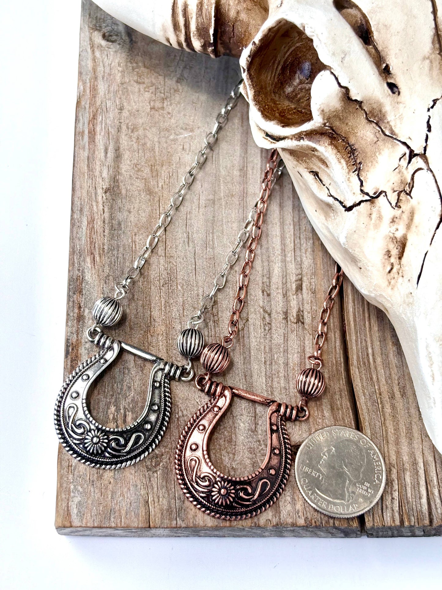 Western Horseshoe Pendant Necklace