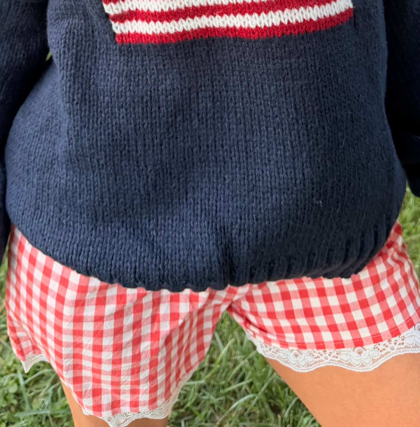 Plaid Lace Shorts