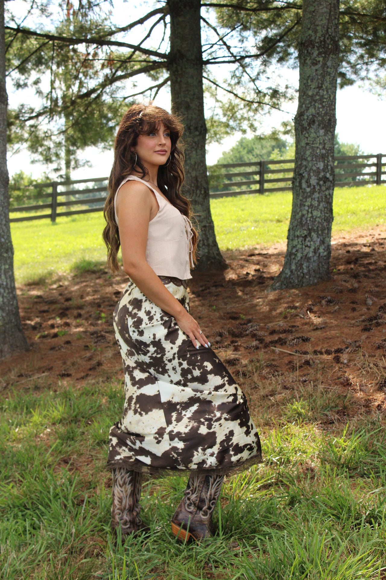 Satin Cattle Call Skirt