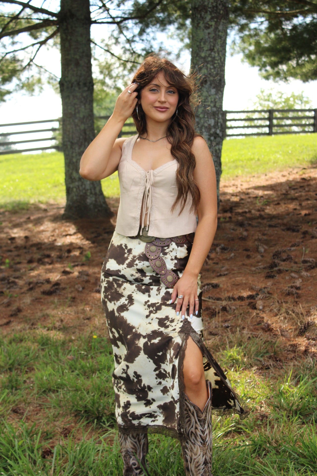 Satin Cattle Call Skirt