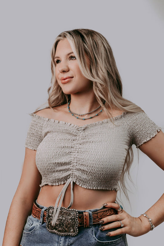 Off Shoulder Crop Top
