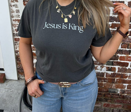 Jesus is King Comfort Colors Heavyweight Easter T-Shirt