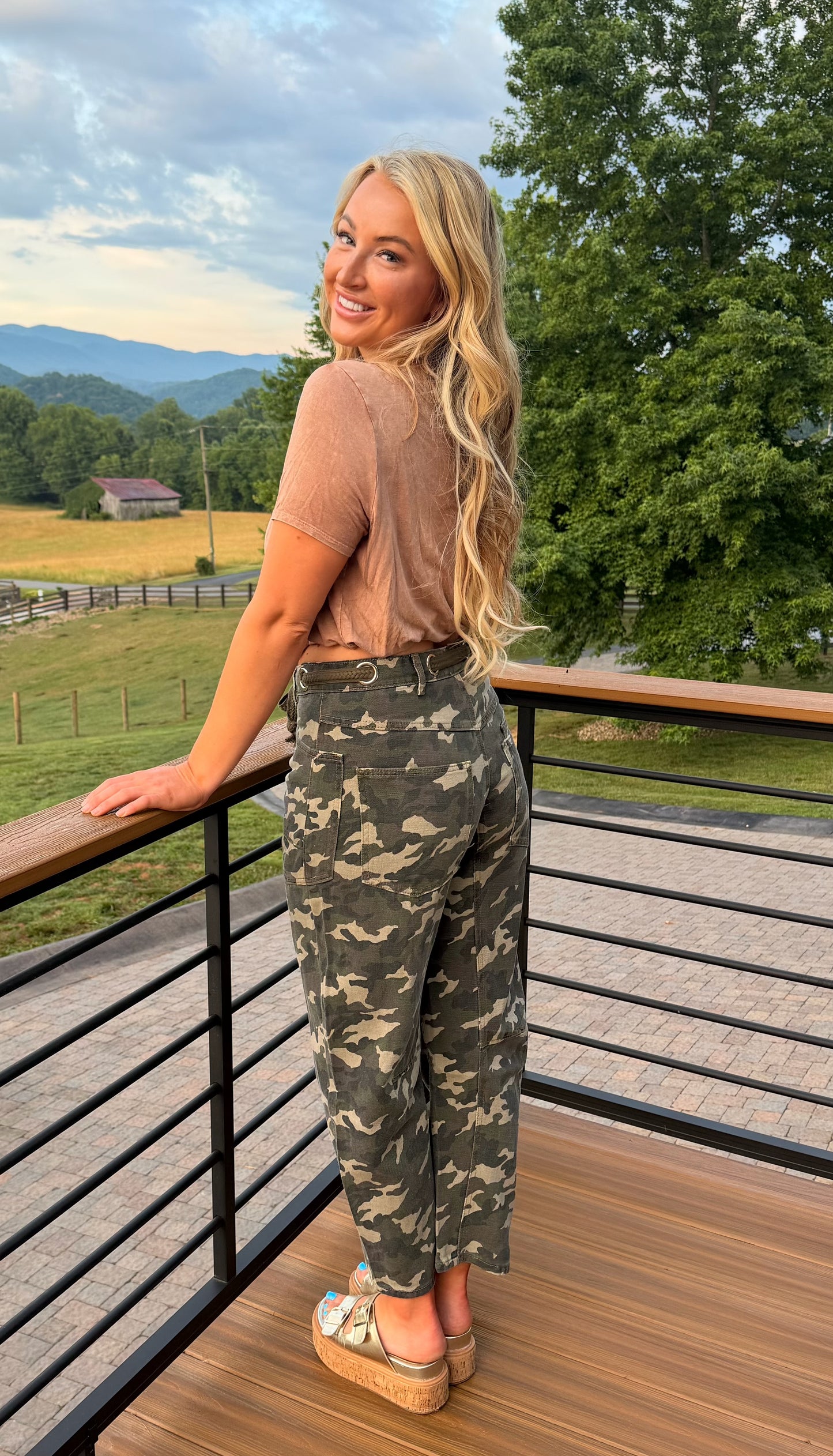 Camo Barrel Jeans