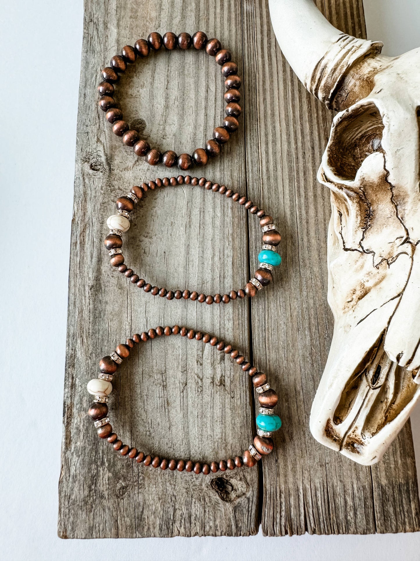 Western Pearl and Bead Stackable Bracelets